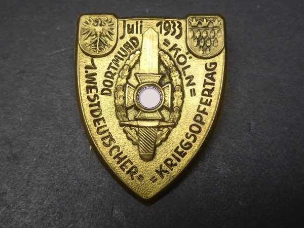 Badge - 1st West German War Victims Day Dortmund Cologne 1933