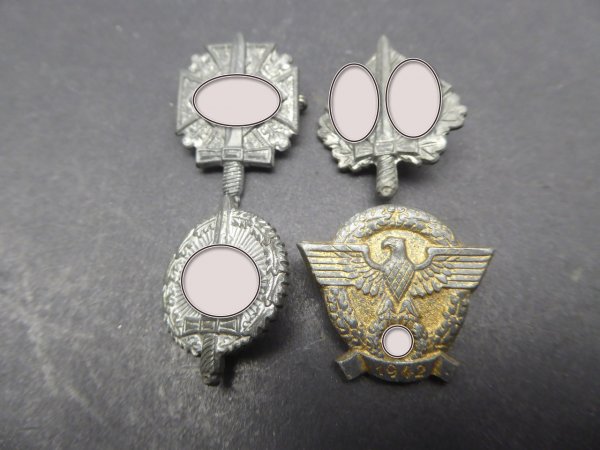 4 badges - Day of the Wehrmacht or Police