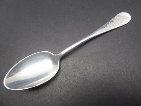 Souvenir spoon - Graf Zeppelin "In memory of August 5, 1908" + "Cast from the remains of the Zeppelin airship"