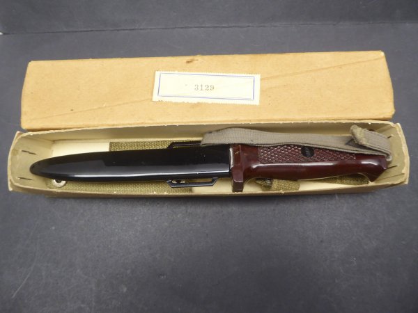 DDR NVA combat knife M66 in box - 2nd model with number 3129
