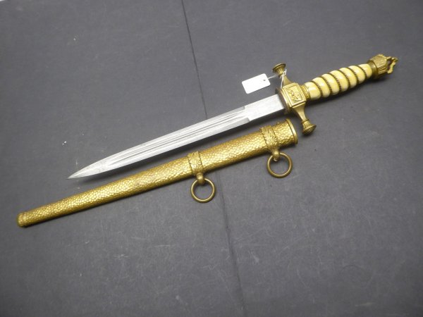 Imperial naval dagger with Damascus blade from the manufacturer Eickhorn Solingen