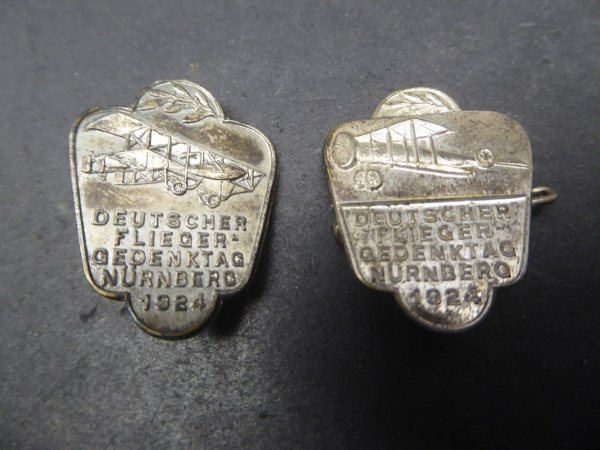 2 badges - German Airman Memorial Day Nuremberg 1924