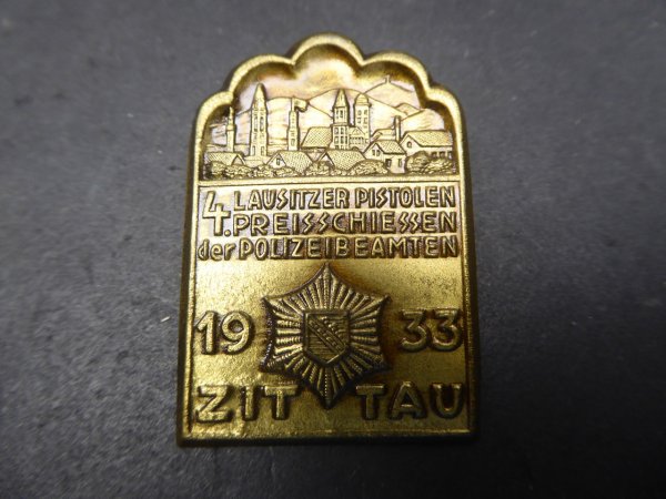Badge - 4th Lausitzer pistol competition of the Zittau police officers 1933
