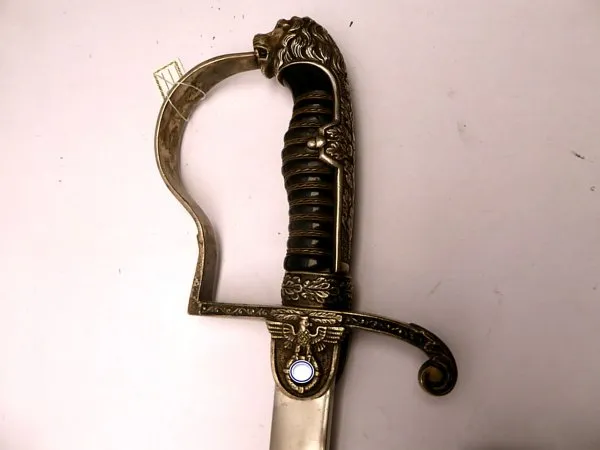 Former SS leader saber with silver-plated hilt