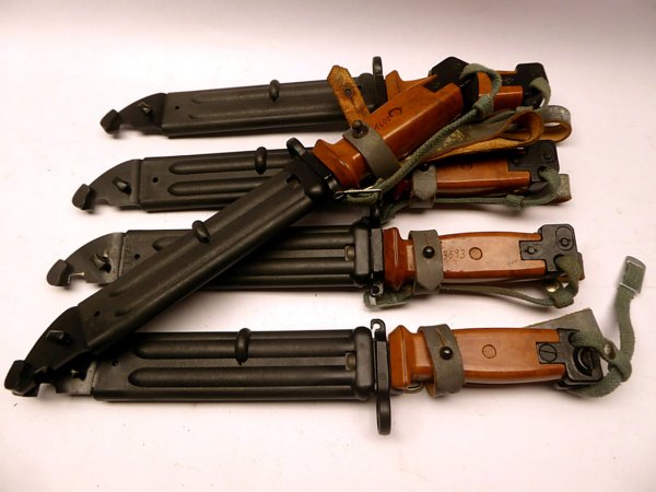 NVA multipurpose bayonet M1974 for Kalashnikov, SSGD, STG Wieger with brown handle