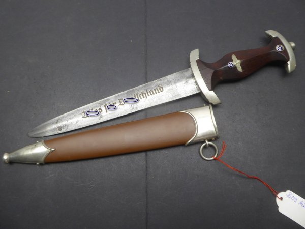 SA Dolch mit ausgeschliffener Röhm Widmung vom Hersteller Schmalkalden