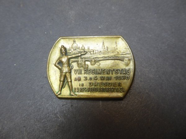 Badge - VIII. Regimental Day of the Field Artillery Regiment 24 in Dresden 1930