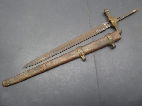 KM Kriegsmarine dagger spare parts - scabbard + blade + crossguard - water find