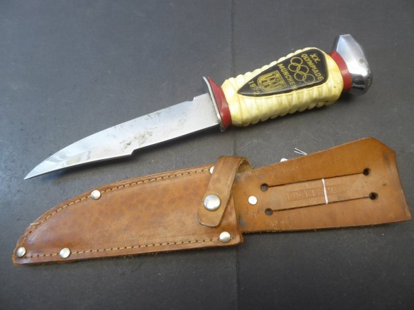Sheath knife / advertising knife XX. Munich Olympics 1972