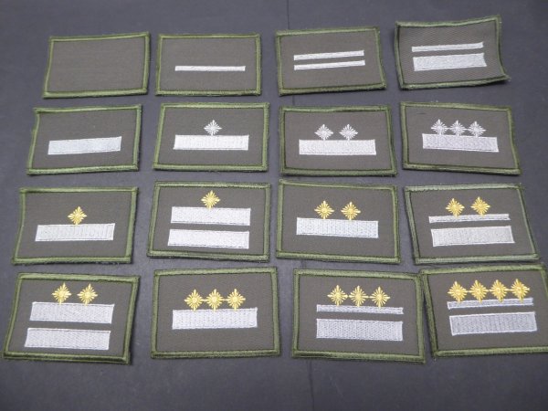 NVA 16x ranks for the uniform wearing test tested from 1985