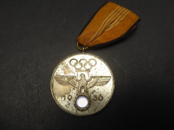 German Olympic commemorative medal 1936 with ribbon