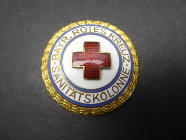 Badge / brooch of the Bavarian Red Cross "Medical Column" for leaders