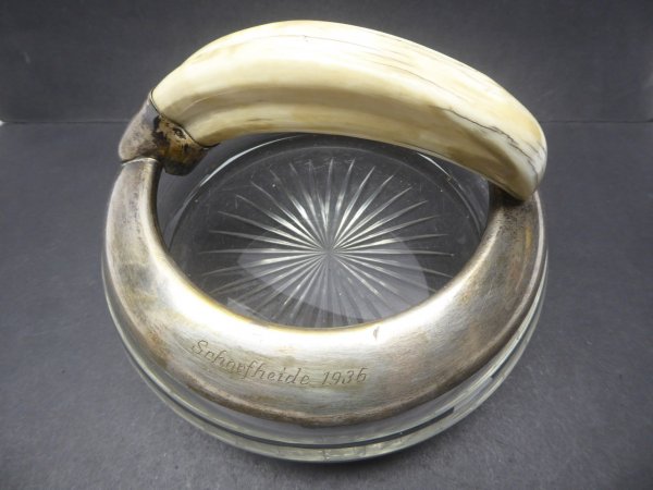 Large ashtray with engraving "Schorfheide 1936" - D= 185 mm