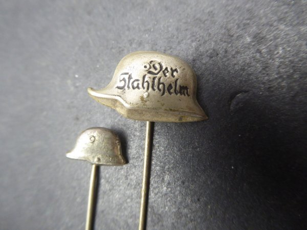 Badge Stahlhelmbund - The steel helmet + steel helmet in 835 silver