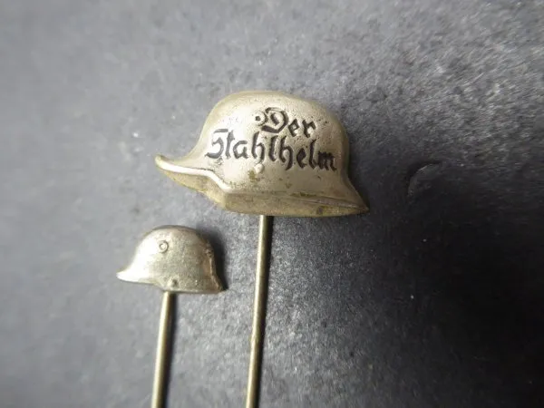 Abzeichen Stahlhelmbund - Der Stahlhelm + Stahlhelm in 835er Silber