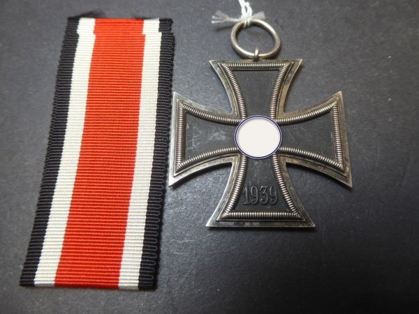 EK2 Eisernes Kreuz 2. Klasse 1939 am Band - unmarkiert 20 Zimmermann, Pforzheim