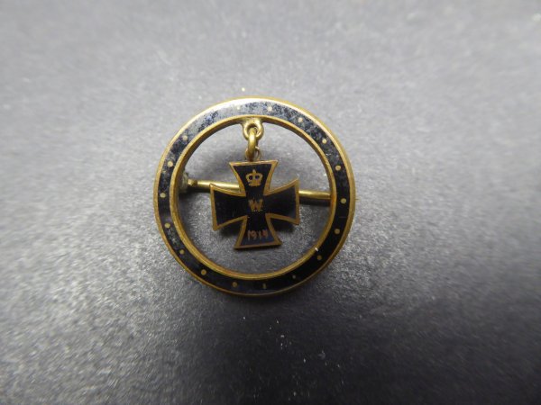 Patriotic brooch with pendant Iron Cross WW1