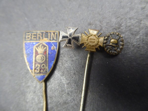 WK1 Miniaturen - 2 Stück - EK + KTK + VWA + Regimentsabzeichen