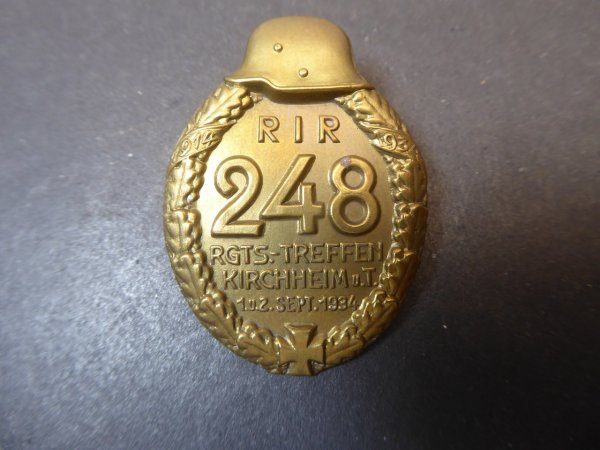 Abzeichen - RIR 248 RGTS.-Treffen Kirchheim u.T. 1934