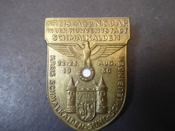 Badge - NSDAP district council in the convent town of Schmalkalden 1936 - Schmalkalden Suhl Schleusingen district