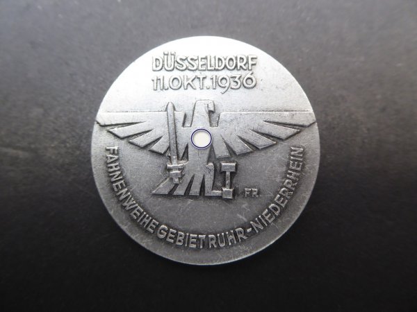 HJ / DJ badge - flag consecration area Ruhr Lower Rhine Düsseldorf 1936
