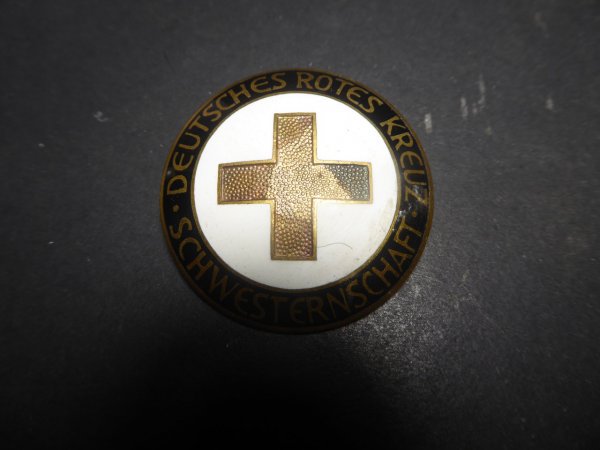 DRK badge - German Red Cross brooch sisterhood - 2nd form large version - Assmann + 7th