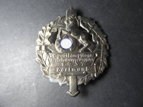 Badge - SA Sports Fight Days of the East Group Westphalia 1937 Dortmund